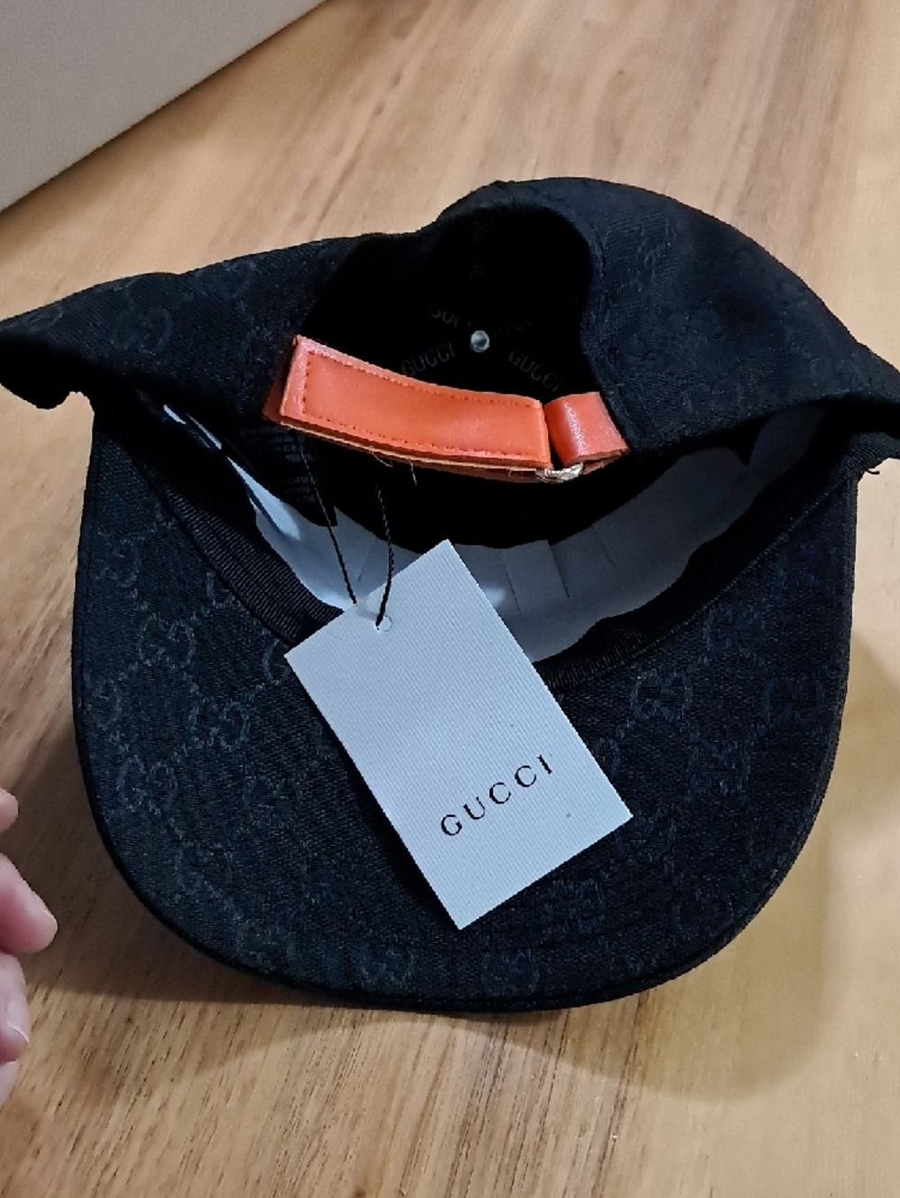 Gucci Black The North Face Logo Baseball Cap with Red Top Button - Picture 3 of 5